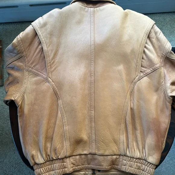 Vintage Tannery West Super Soft Men's Tan Leather Jacket - Picture 2 of 10